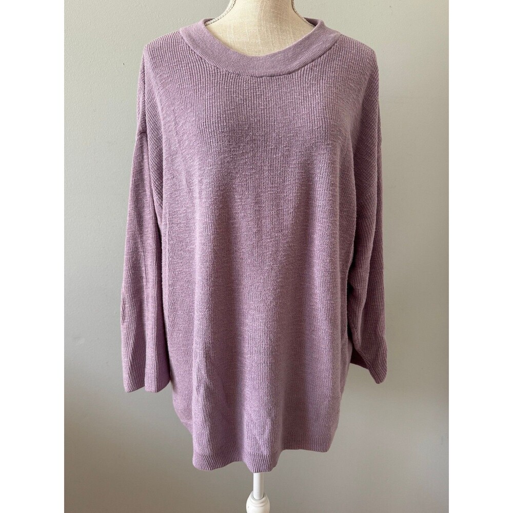 Free People Beach Malibu Solid Surf‎ Lilac Fizz Sweater Size Large